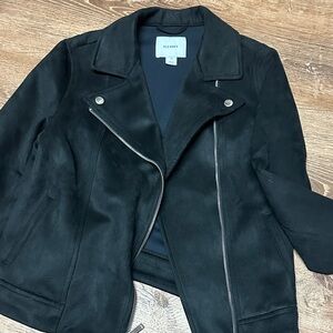 Old Navy Women's Classic Black Leather Jacket